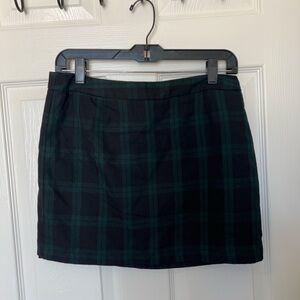 Gap Plaid Mini Skirt – Green & Black – Size 4